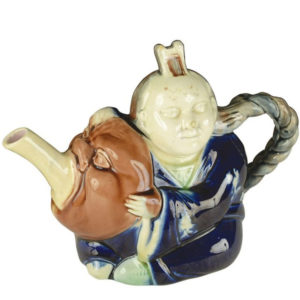 Minton Style Majolica ‘Chinaman’ Teapot c.1880